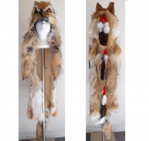 Coiffe indienne Medecine Man Shaman  Made in USA( Mod. Long Full COYOTE ) 