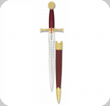 Dague Médiévale Templière Dorée 
de 36 cm   