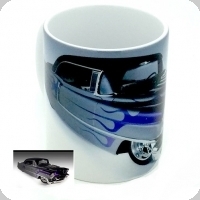 Mug voiture américaine Gris bleu violet 