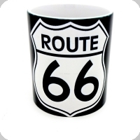 Mug Route 66 fond noir 
