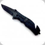 Couteau Pliant noir tête de mort 
Lame de 9 cm  
