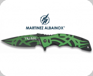 Couteau Pliant TRIBAL / Vert et Noir 