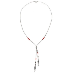 Collier Plumes Corail 