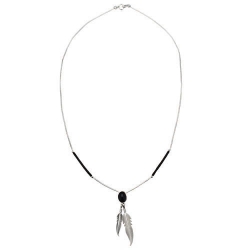 Collier Plumes Cabochon Onyx 