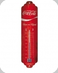 Thermomètre Vintage Coca cola 
Fond rouge  de 28 cm 