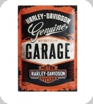 Plaque métal publicitaire vintage 
Harley Davidson Garage  de 60 x 40 XL  