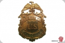 Badge de Marshalle Deputy doré avec aigle  