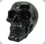 Crâne tête de mort noir compact  