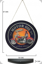 Cadre rond Vintage 
Motor Oil