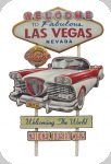 Decor mural vintage 3D  
Panneau Las Vegas  