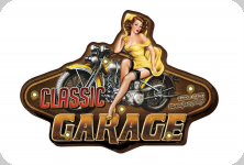 Enseigne vintage 3D à Led 
Classic Garage Pin Up 