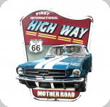 Decor mural  vintage 3D 
Plaque voirture Highway de 75 cm  