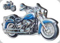 Enseigne vintage 3D à Led 
Moto Harley Bleu