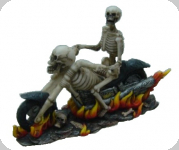 Squelette sur Moto 