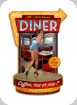 Decor mural vintage 3D 
Enseigne All American Diner  