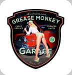 Decor mural vintage 3D 
Enseigne Grease Monkey  