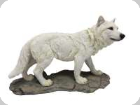 Statue loup blanc   