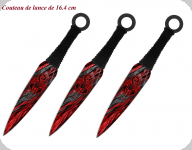 Set de 3 Couteaux de LANCER Scorpion Rouge   
